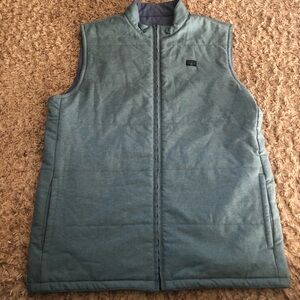 Travis Mathew Vest Men's Chest:46 In Clear Cut Blue Green Reversible Golf Vest